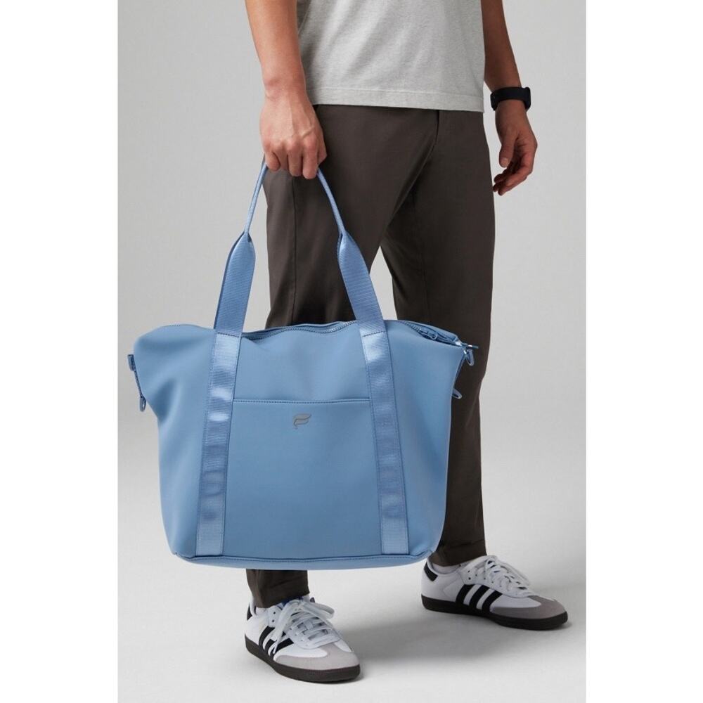 New Fabletics The Everyday Tote Neoprene Scuba Elemental Blue O/S